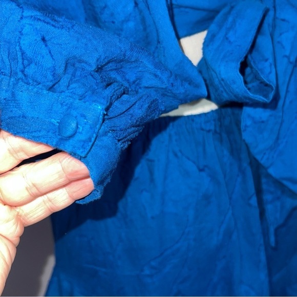 Karina Grimaldi Aspen Smalll Royal Blue Puff Sleeve Mini Dress - Picture 6 of 16